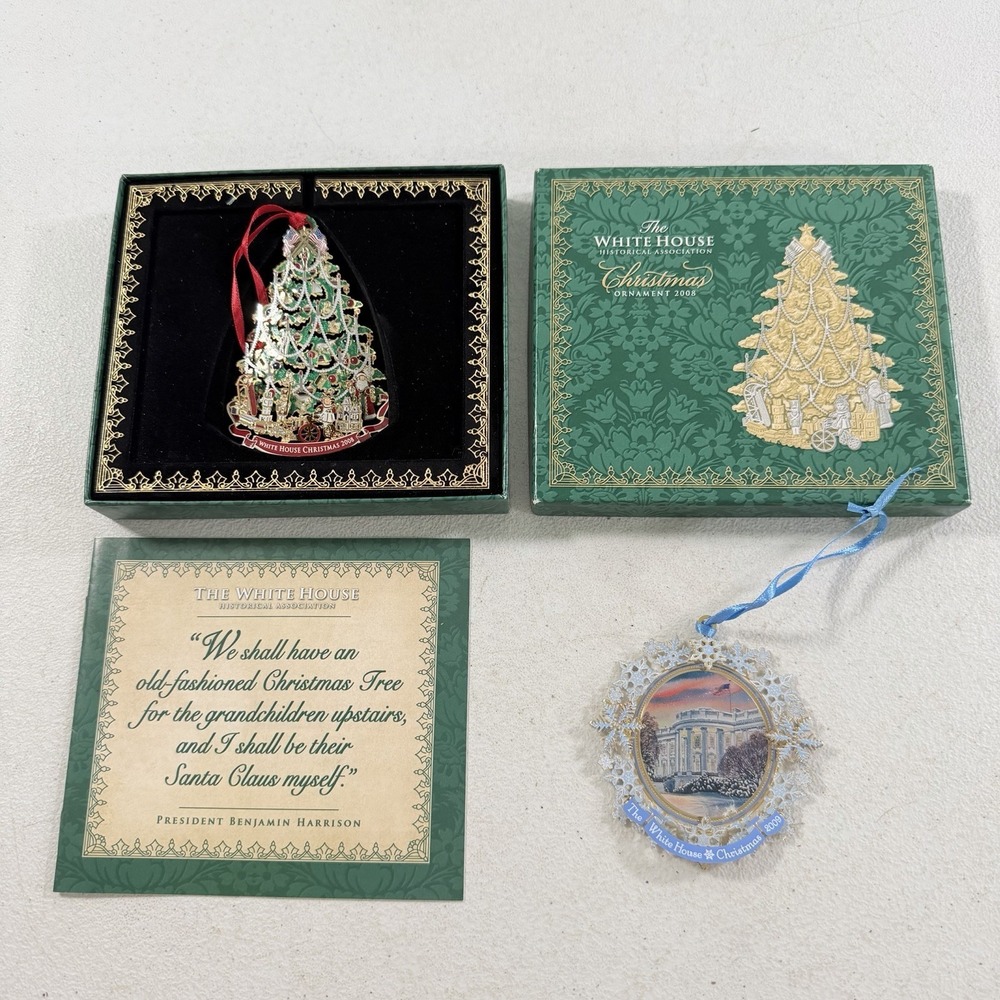 The White House Historical Association Christmas Ornaments 2008 2009